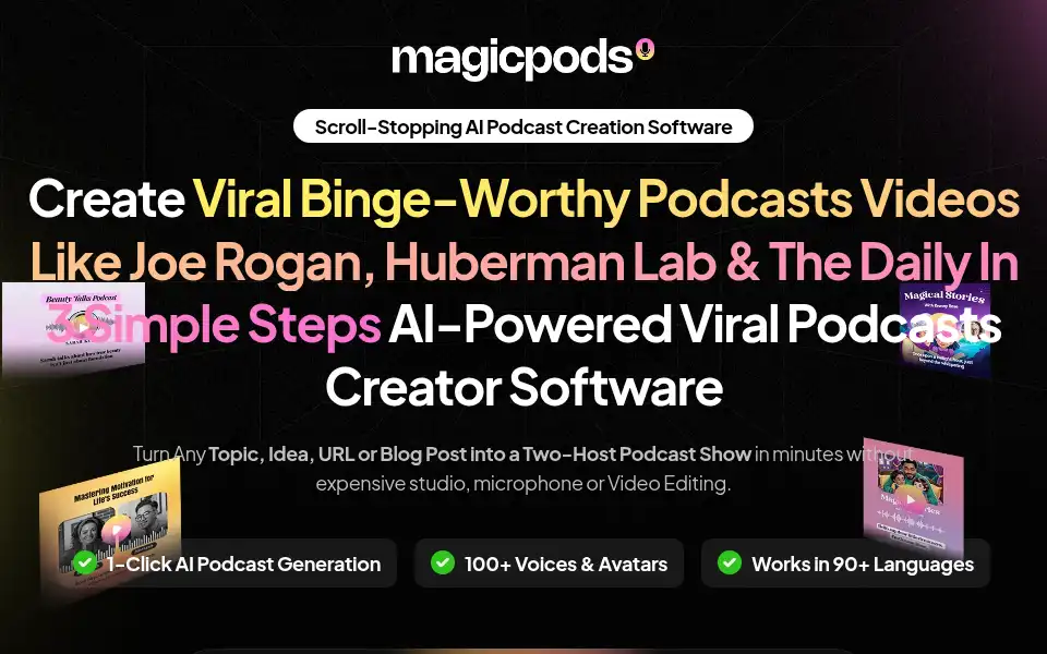 Screenshot of magicpodsai.com