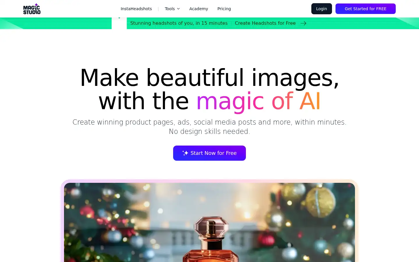 Screenshot of magicstudio.com