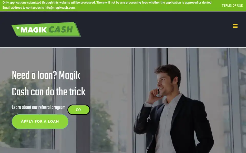 Screenshot of magikcash.com