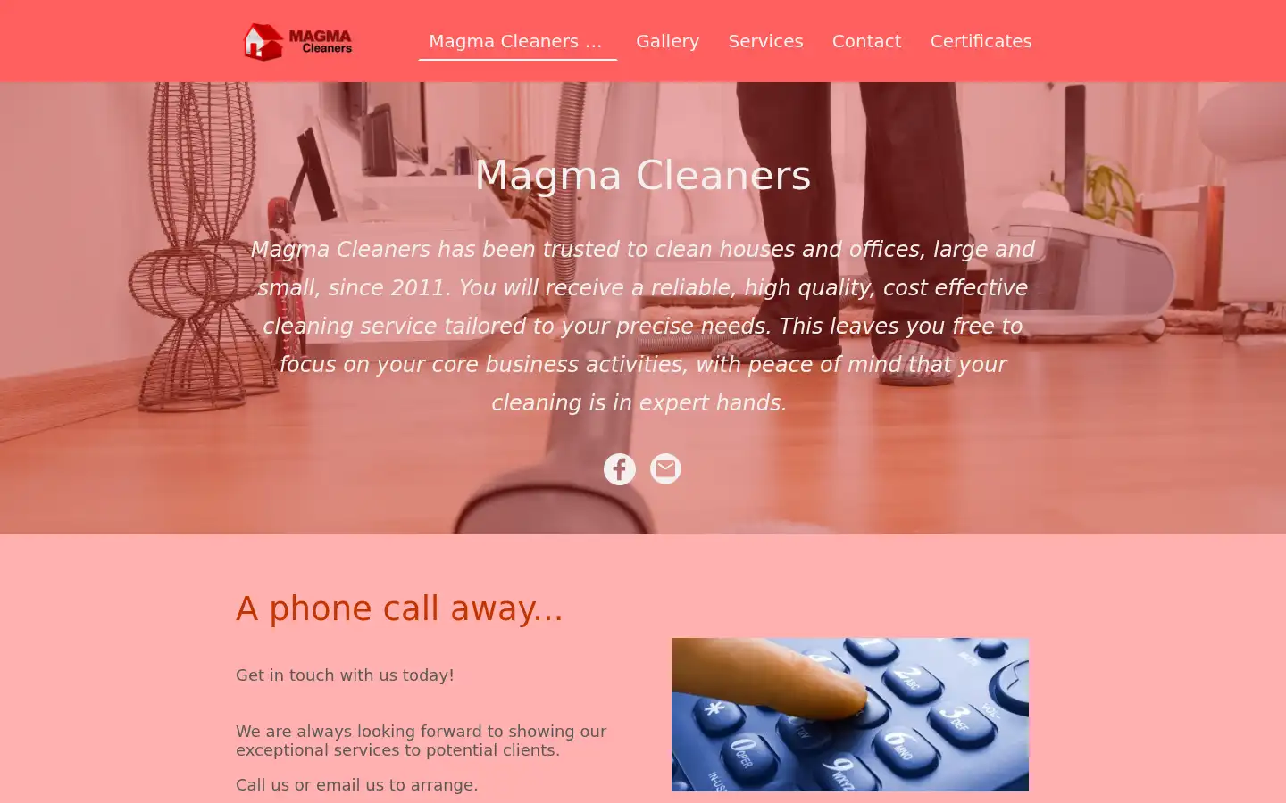 Screenshot of magmacleaners.com