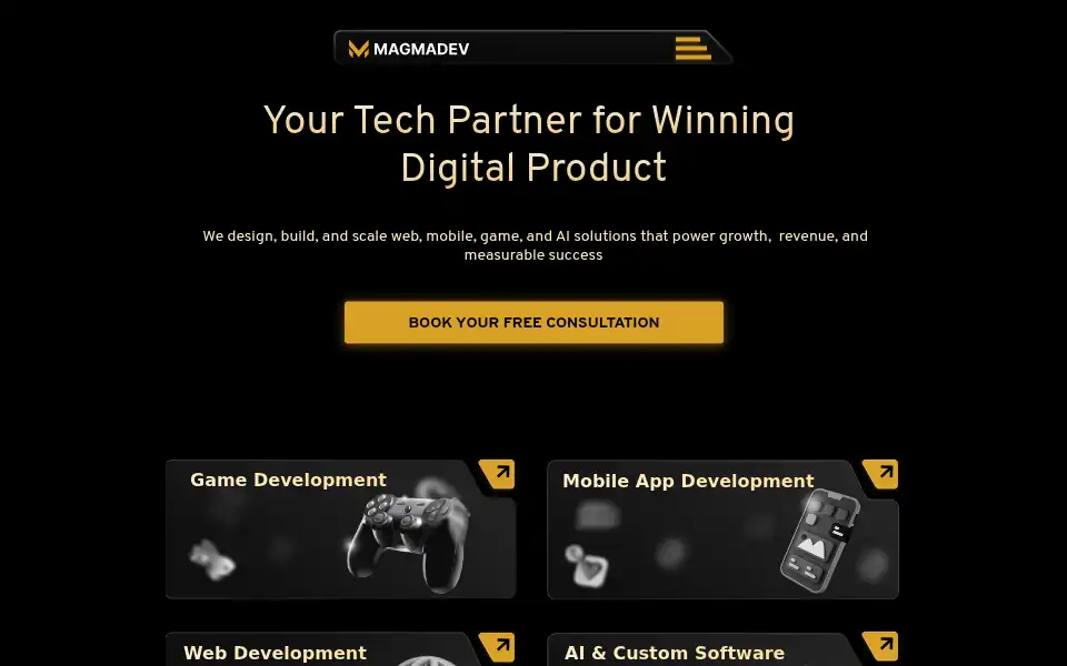 Screenshot of magmadev.co