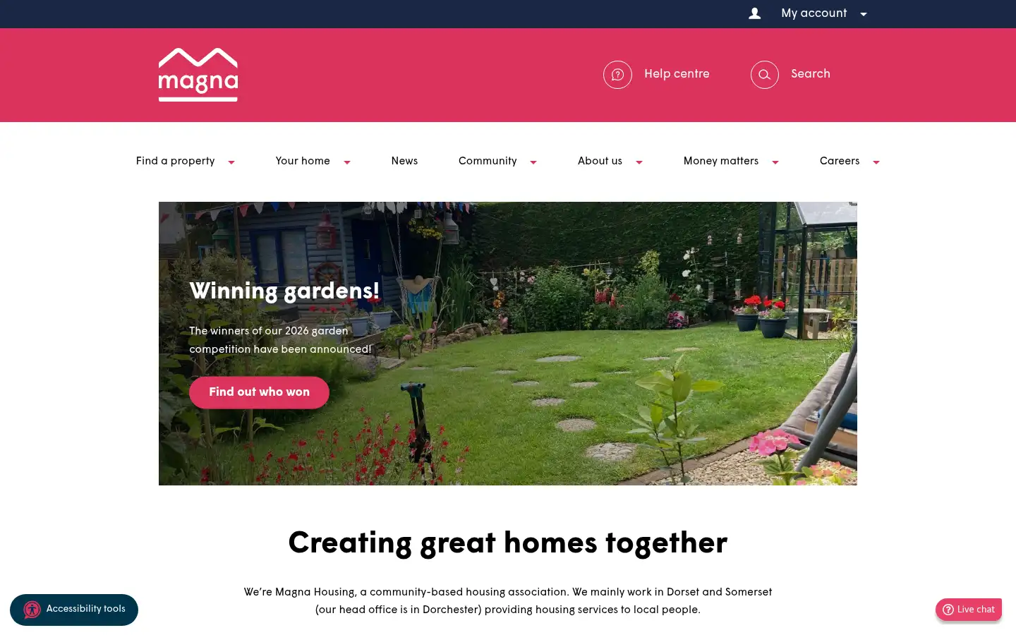 Screenshot of magna.org.uk