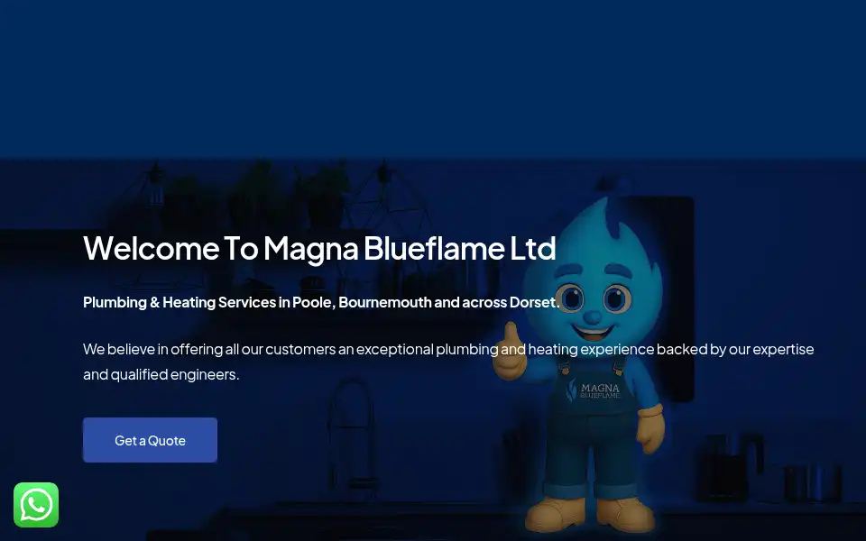 Screenshot of magnablueflame.co.uk