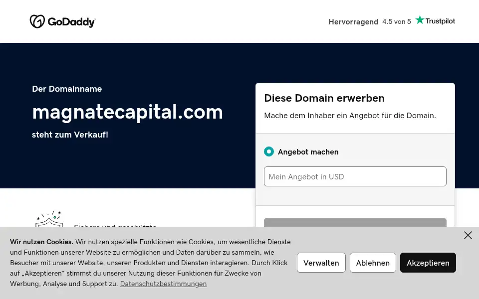 Screenshot of magnatecapital.com