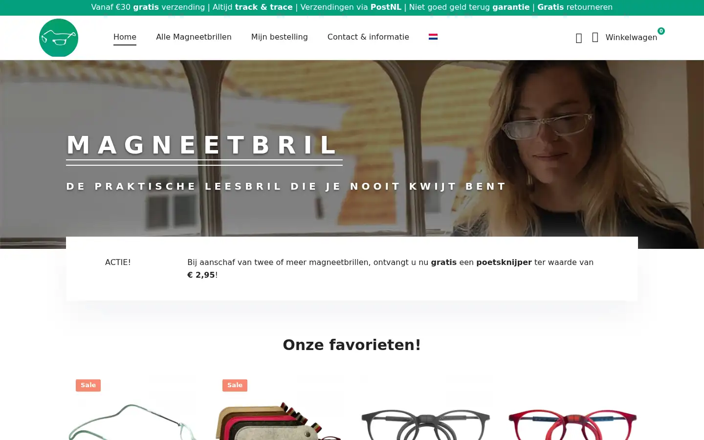 Screenshot of magneetbril.nl