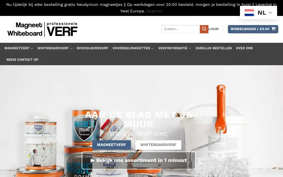 Screenshot of magneetverfkopen.nl