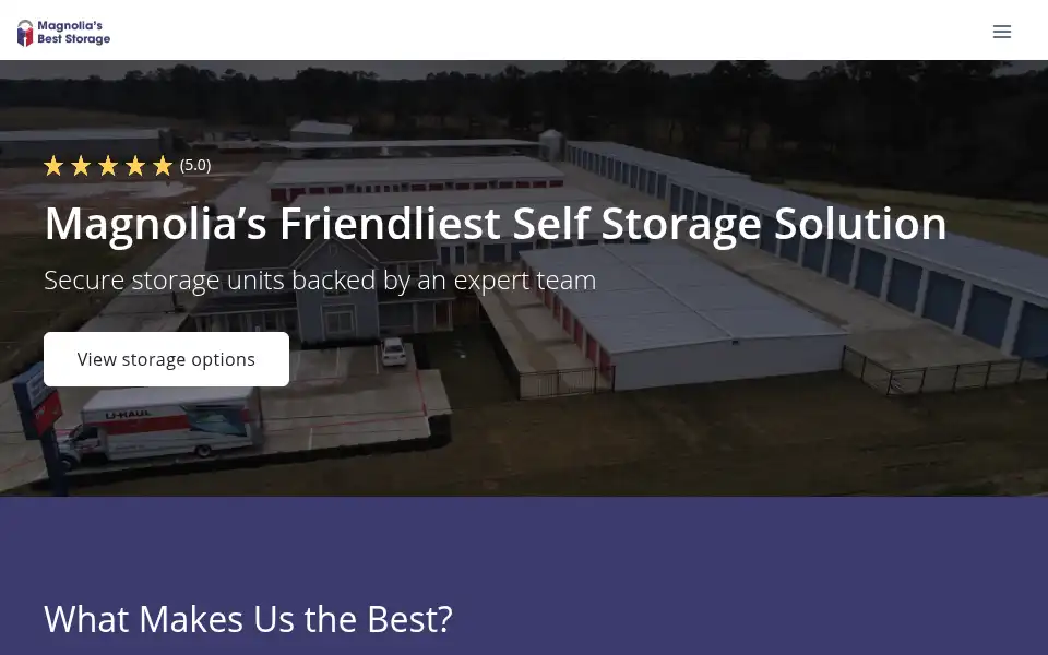 Screenshot of magnoliasbeststorage.com