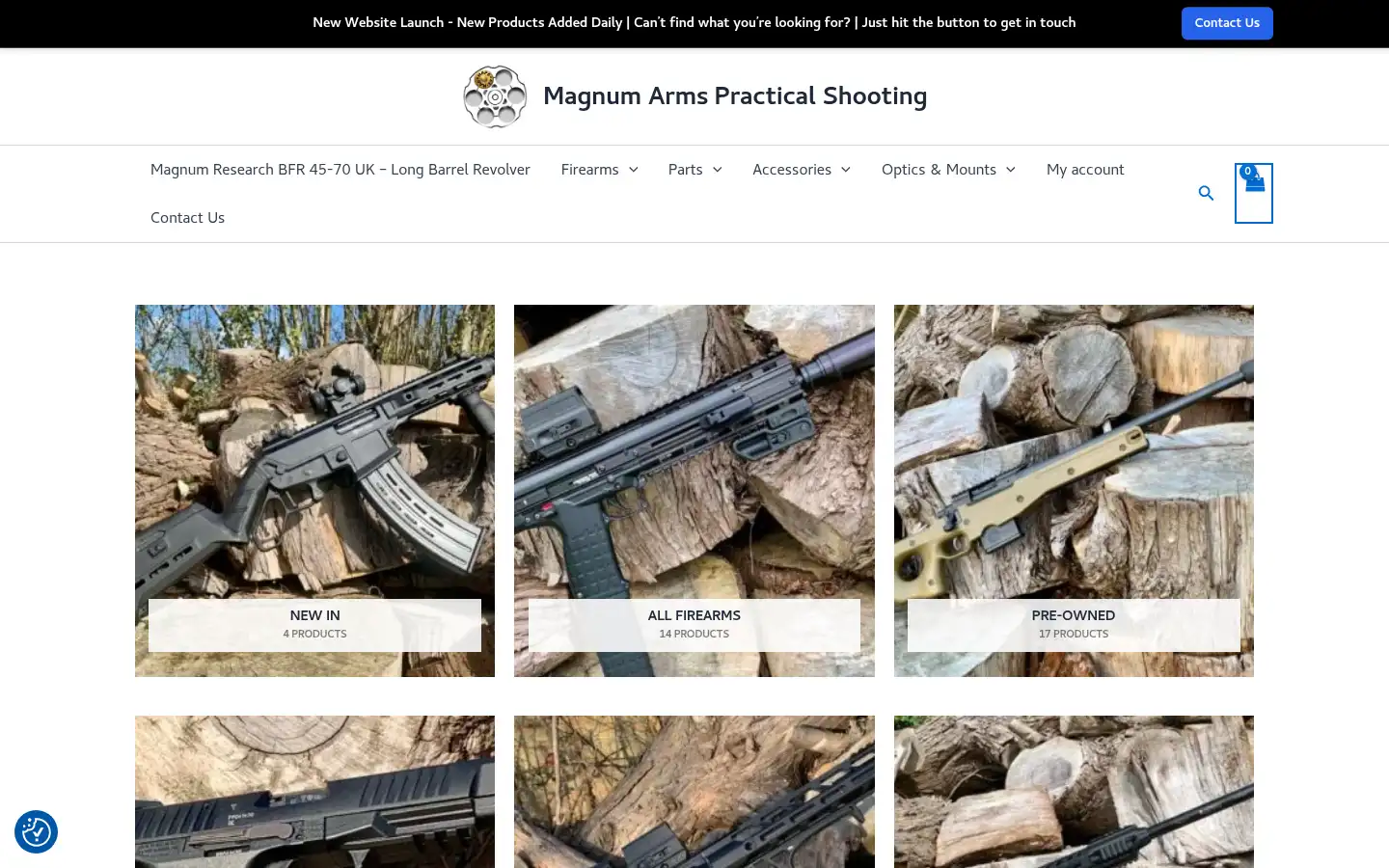 Screenshot of magnumarms.co.uk