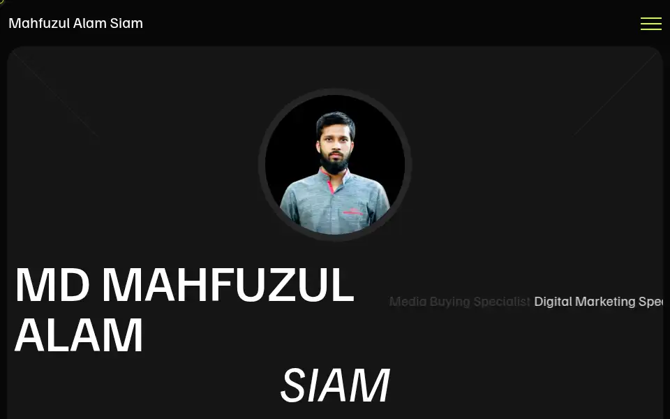 Screenshot of mahfuzulsiam.com