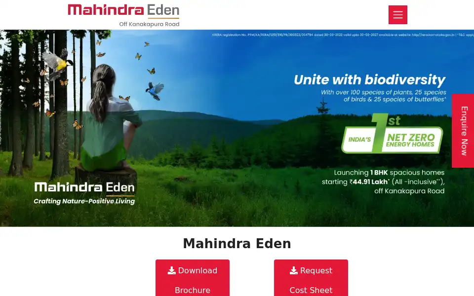 Screenshot of mahindraeden.net.in