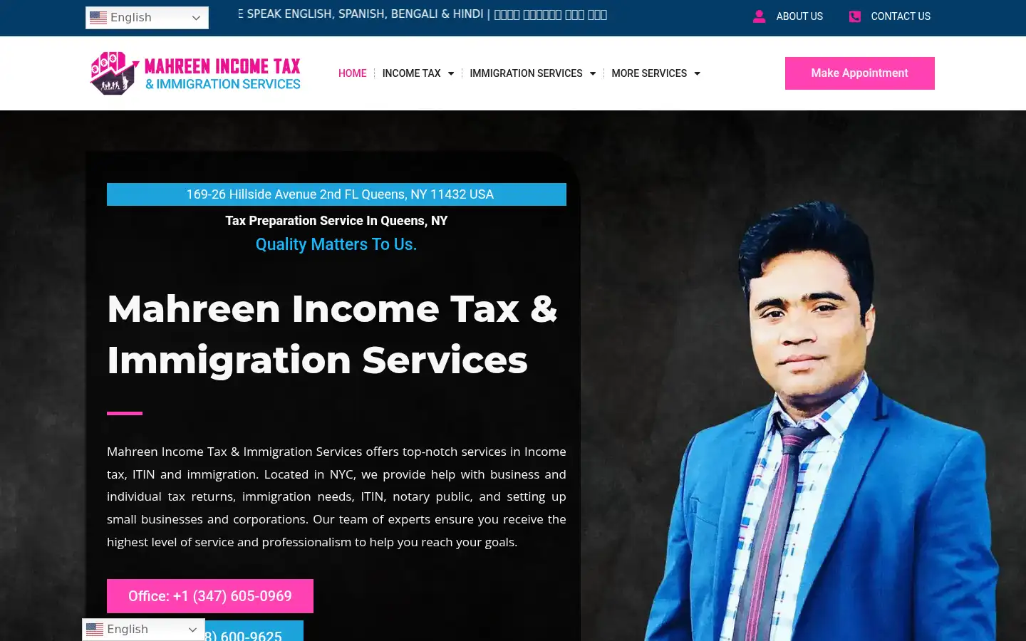 Screenshot of mahreentax.com