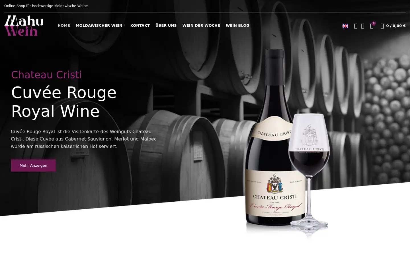 Screenshot of mahuwein.de