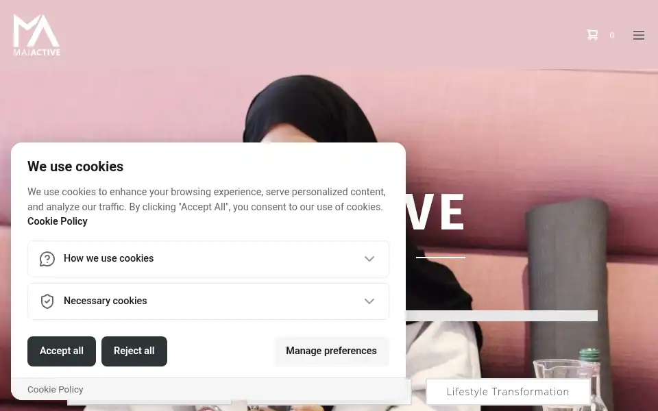 Screenshot of maiactive.com