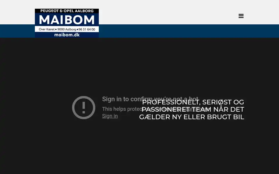 Screenshot of maibom.dk