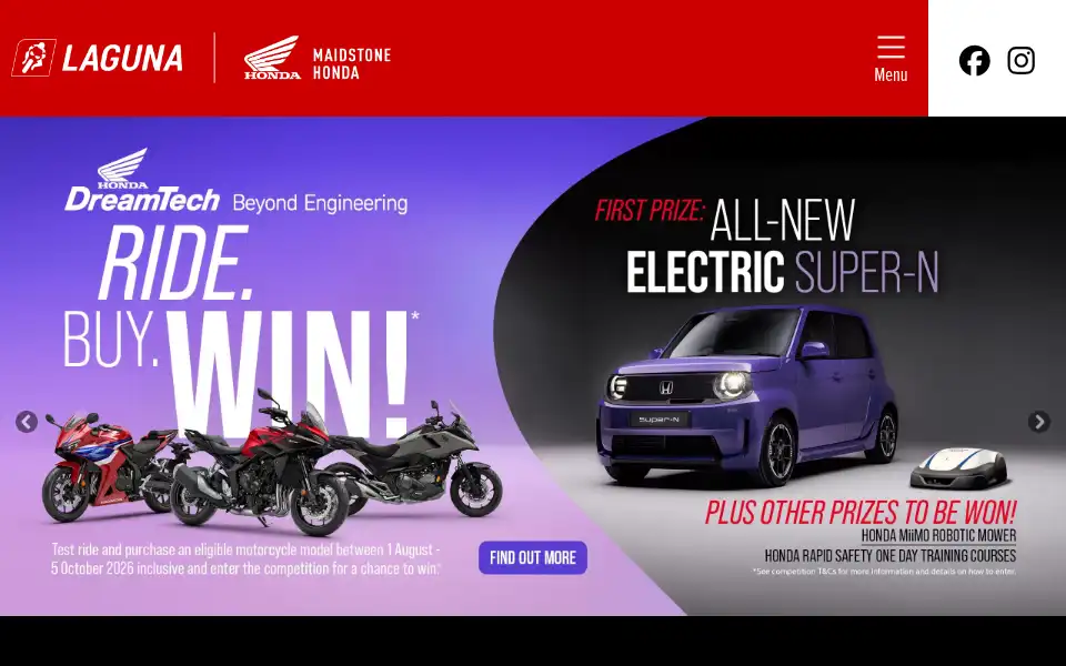 Screenshot of maidstonehonda.co.uk