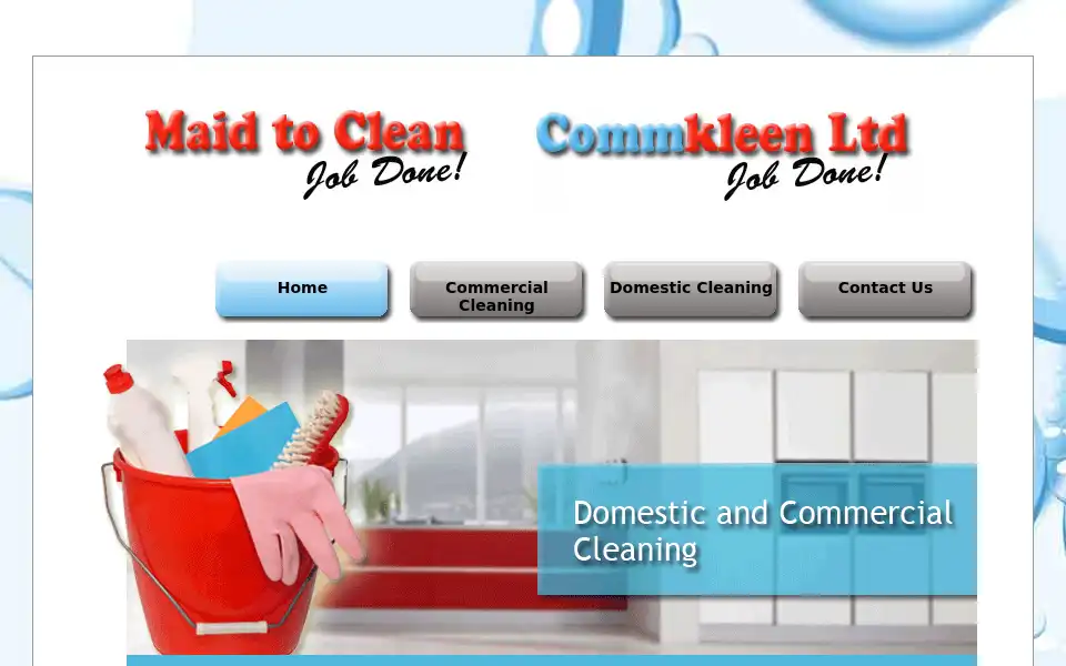 Screenshot of maidtoclean.org.uk