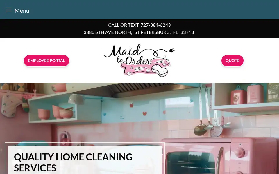Screenshot of maidtoorderfl.com