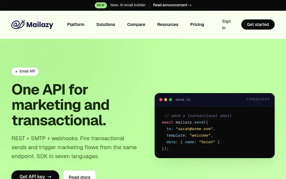 Screenshot of mailazy.com