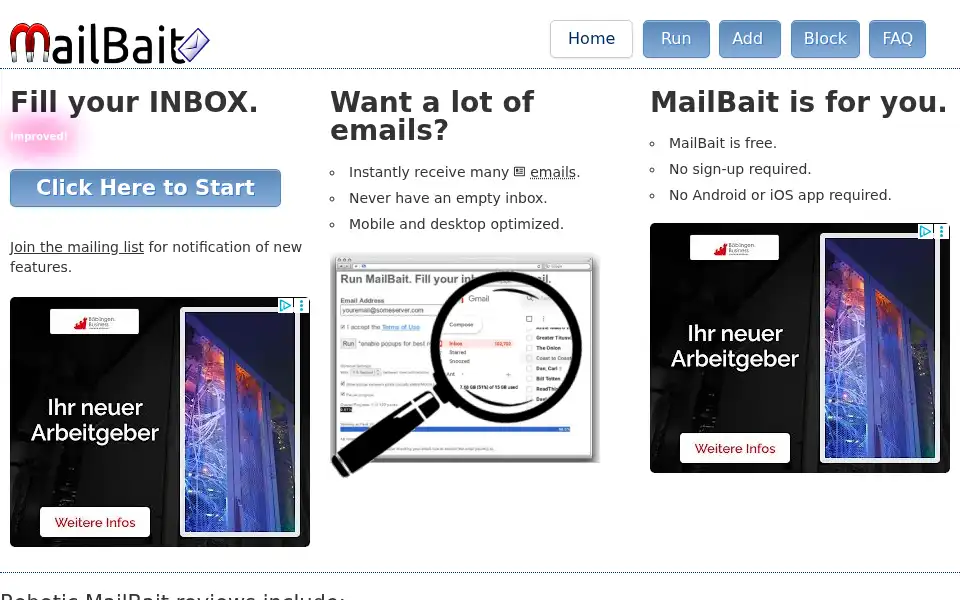 Screenshot of mailbait.info