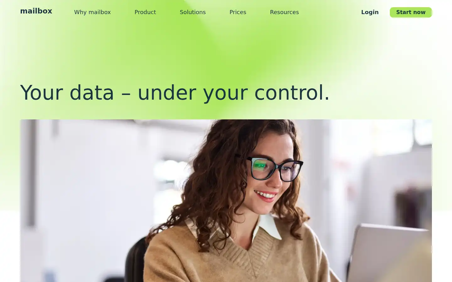 Screenshot of mailbox.org