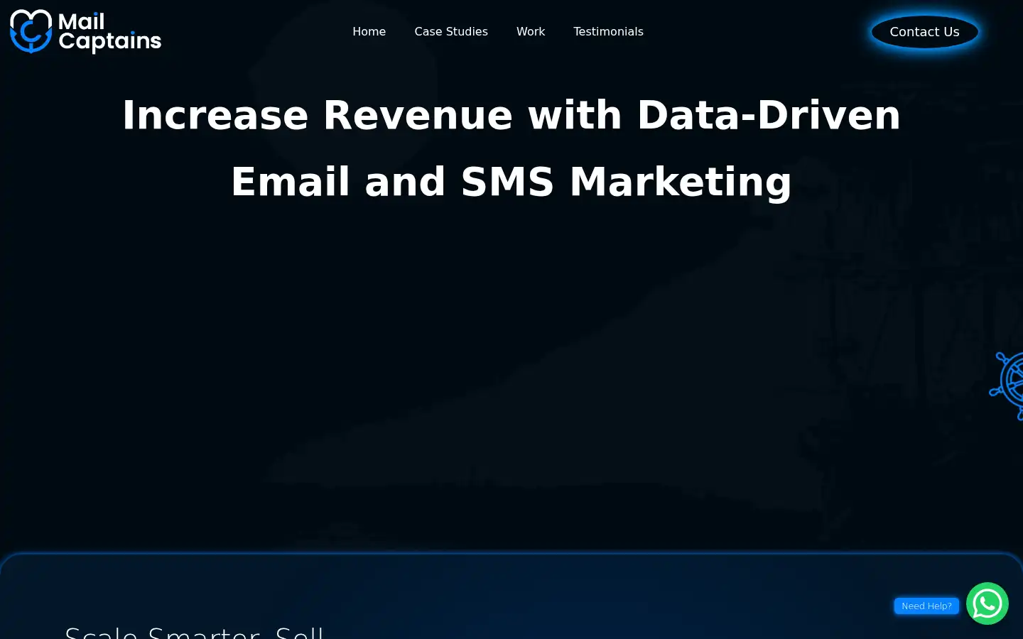 Screenshot of mailcaptains.com