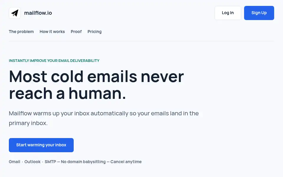 Screenshot of mailflow.io