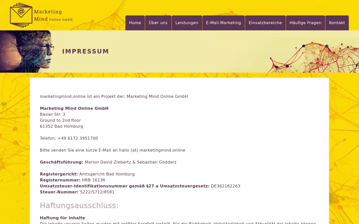 Screenshot of mailing.mind-mailing.de