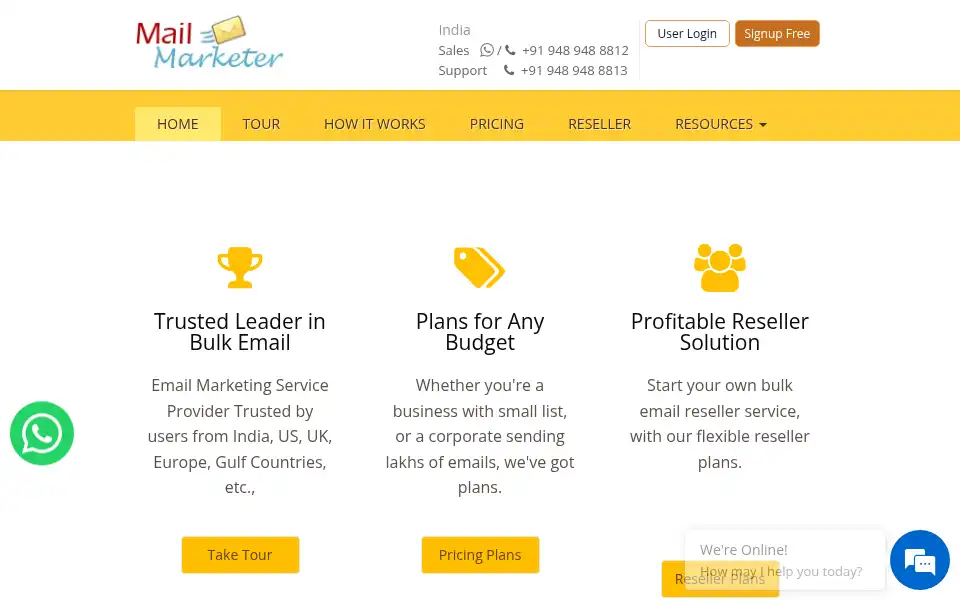 Screenshot of mailmarketer.in
