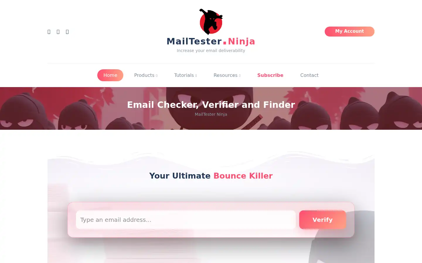 Screenshot of mailtester.ninja