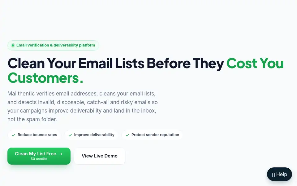 Screenshot of mailthentic.com