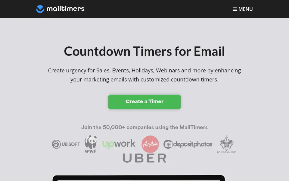 Screenshot of mailtimers.com