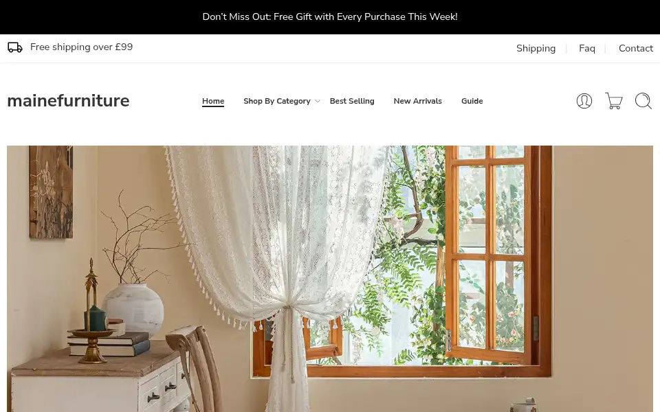 Screenshot of mainefurniture.co.uk
