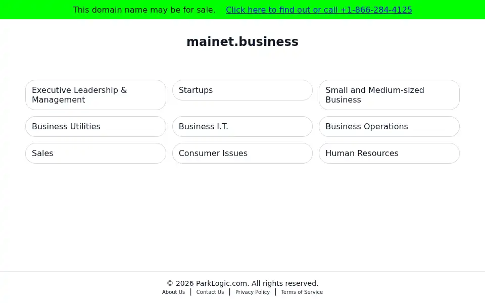 Screenshot of mainet.business