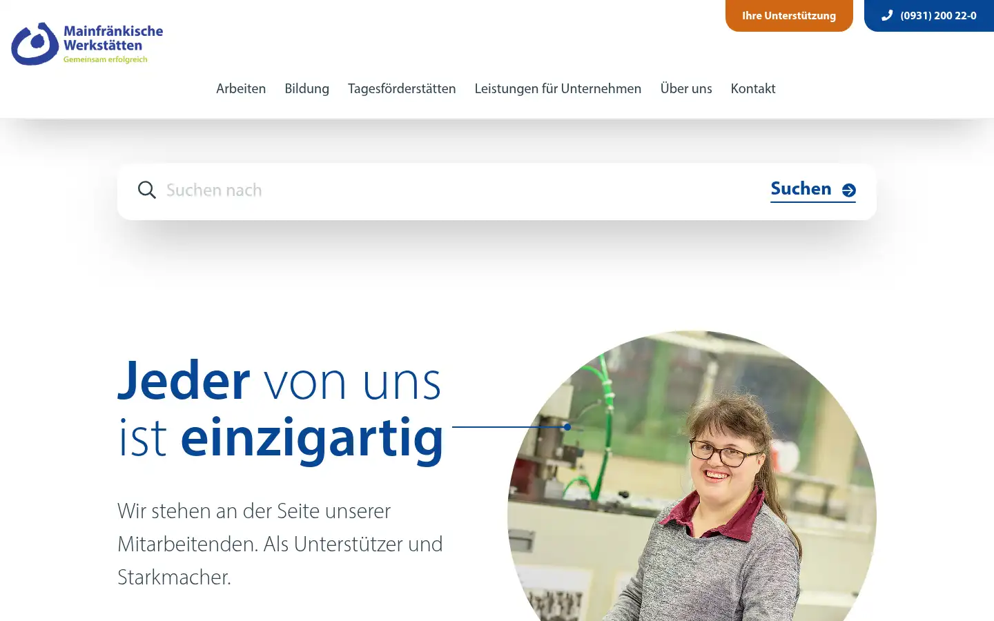 Screenshot of mainfraenkische-werkstaetten.de