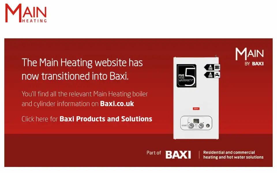 Screenshot of mainheating.co.uk