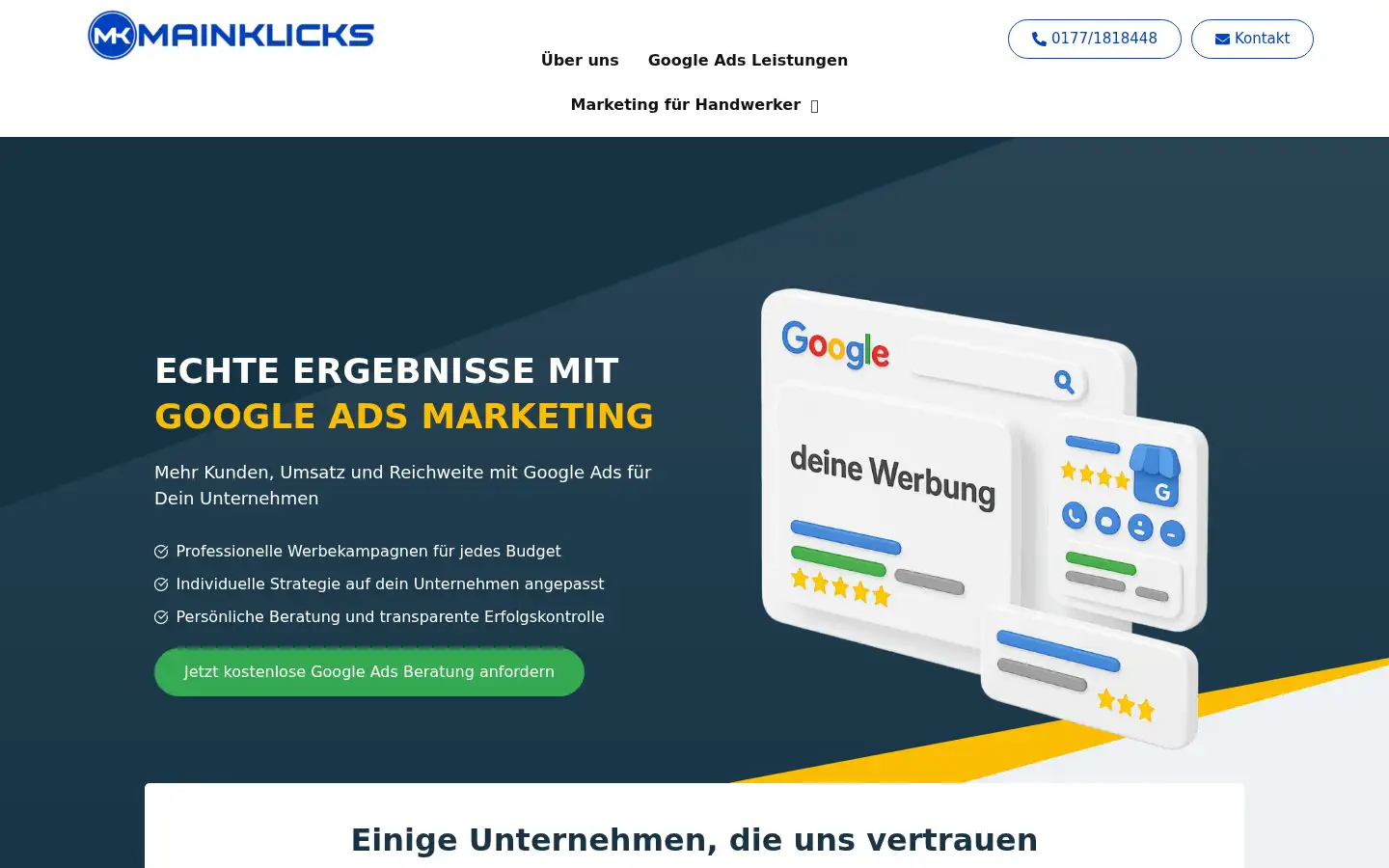 Screenshot of mainklicks.de