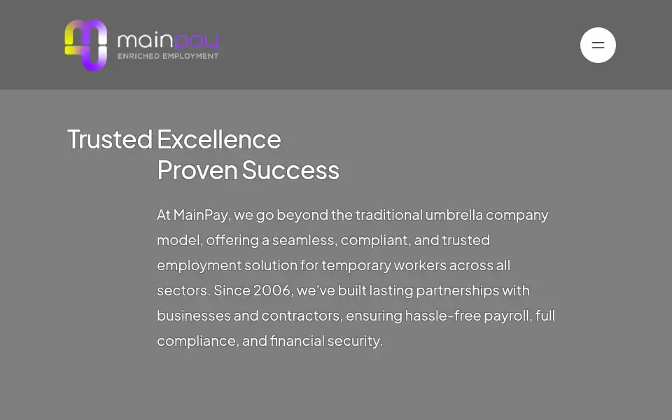 Screenshot of mainpay.co.uk
