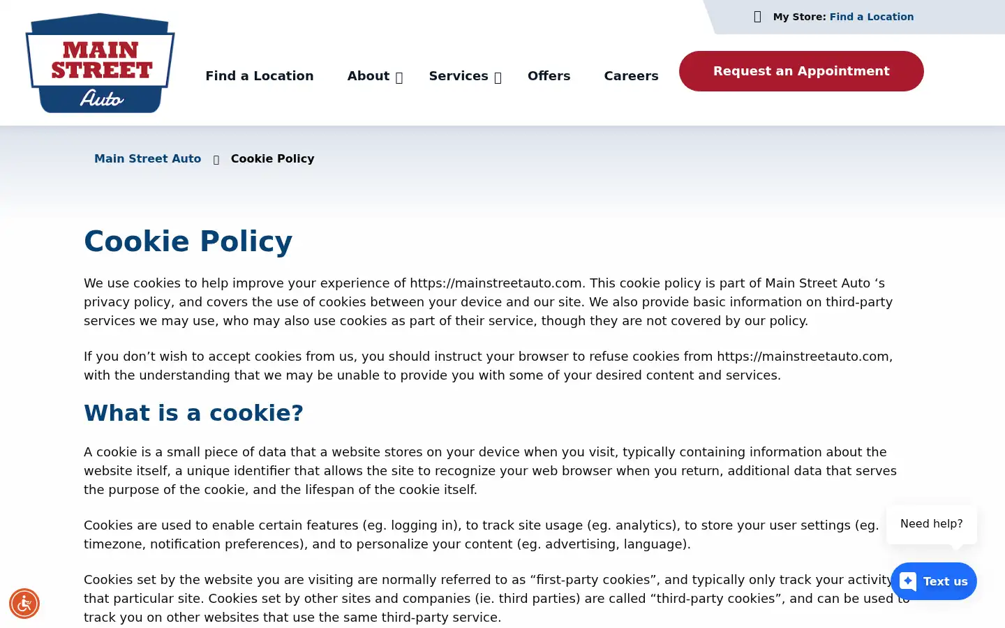 Screenshot of mainstreetauto.com