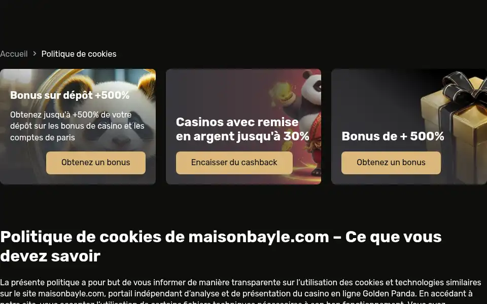 Screenshot of maisonbayle.com