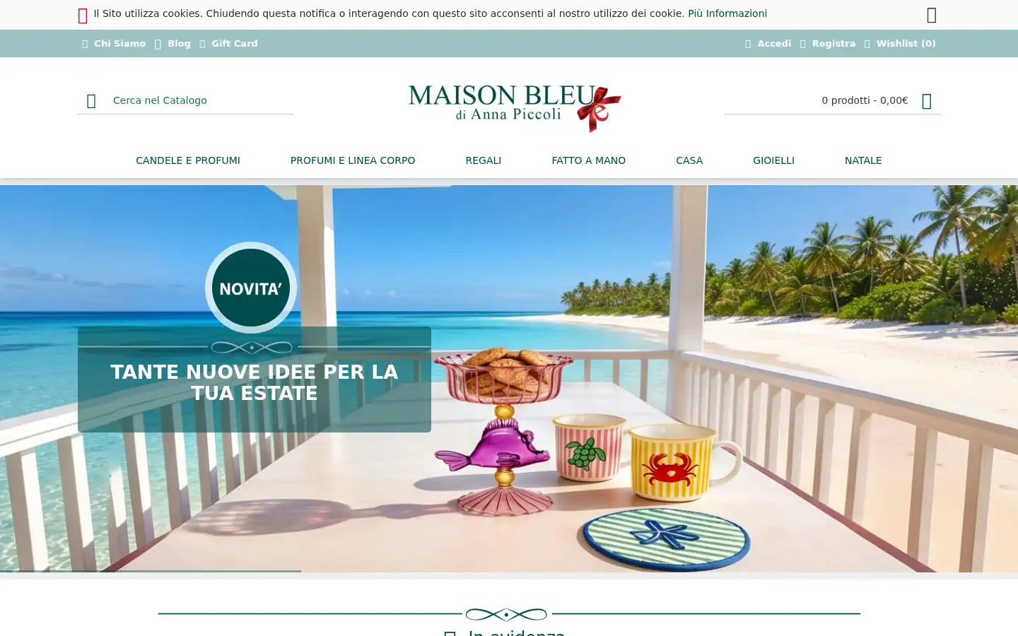Screenshot of maisonbleu.it