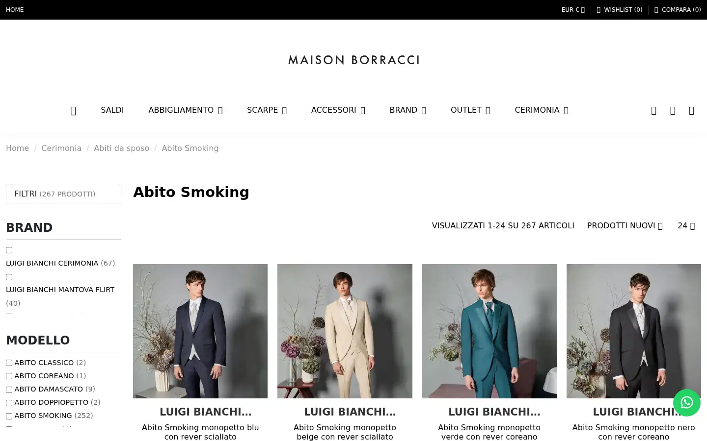 Screenshot of maisonborracci.com