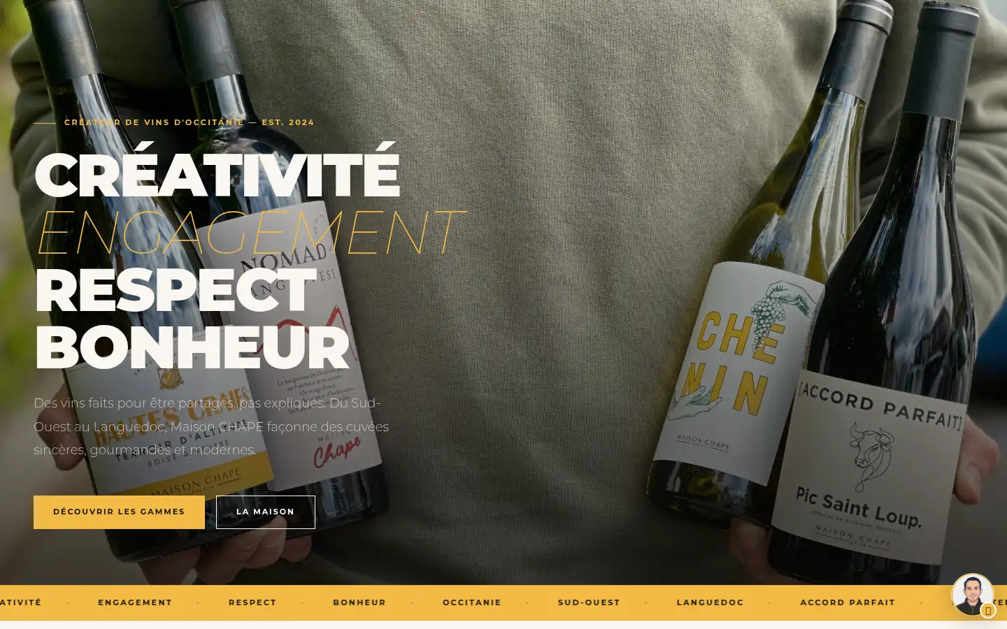 Screenshot of maisonchape.fr