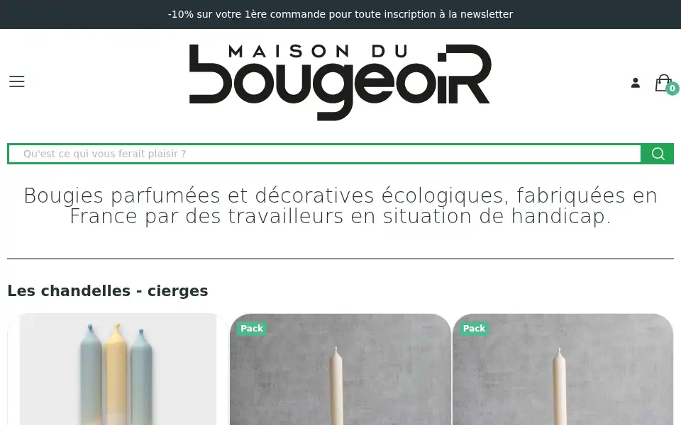 Screenshot of maisondubougeoir.com