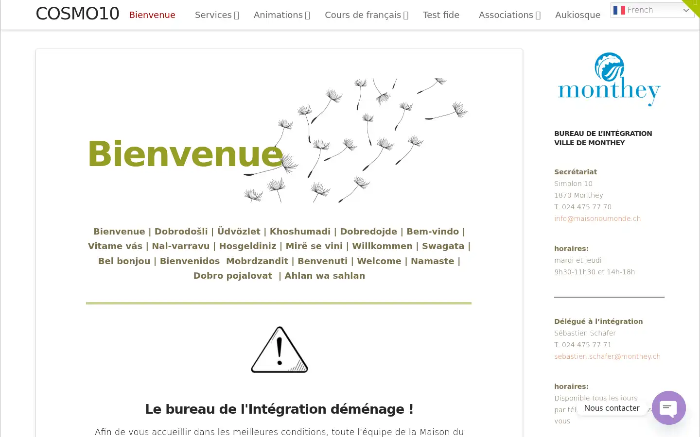 Screenshot of maisondumonde.ch