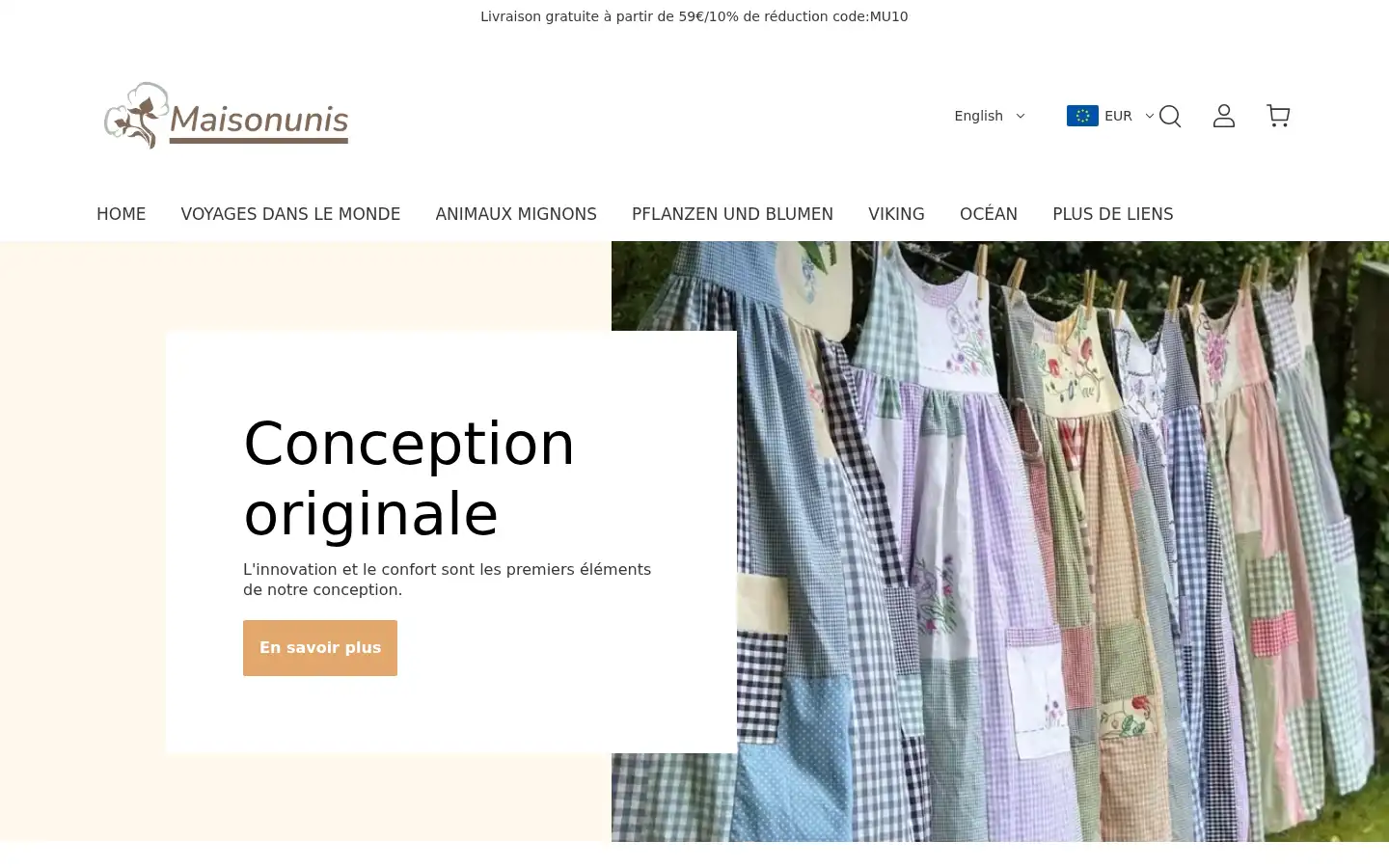 Screenshot of maisonunis.com