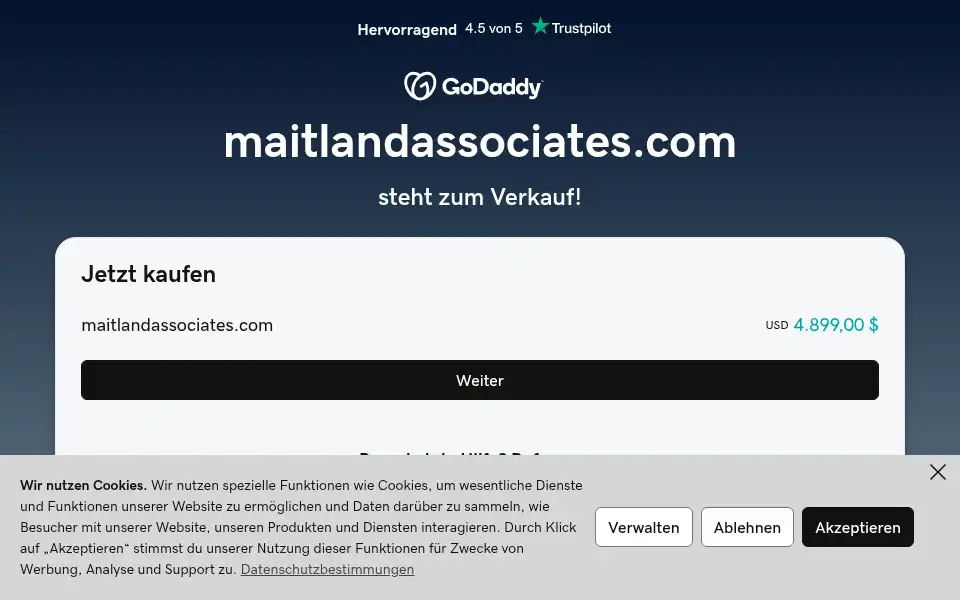 Screenshot of maitlandassociates.com