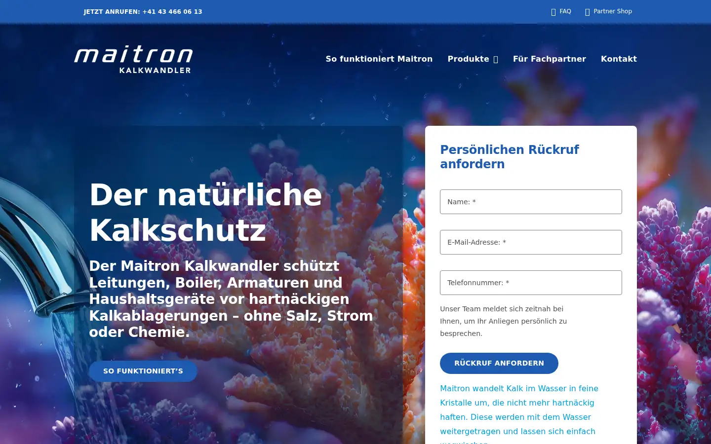 Screenshot of maitron.ch