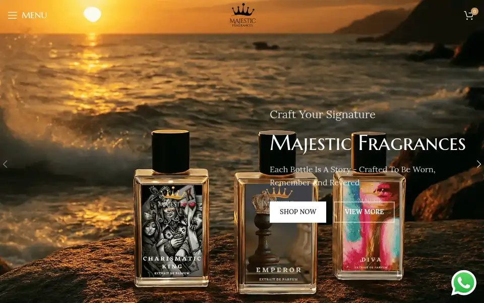 Screenshot of majesticfragrances.pk