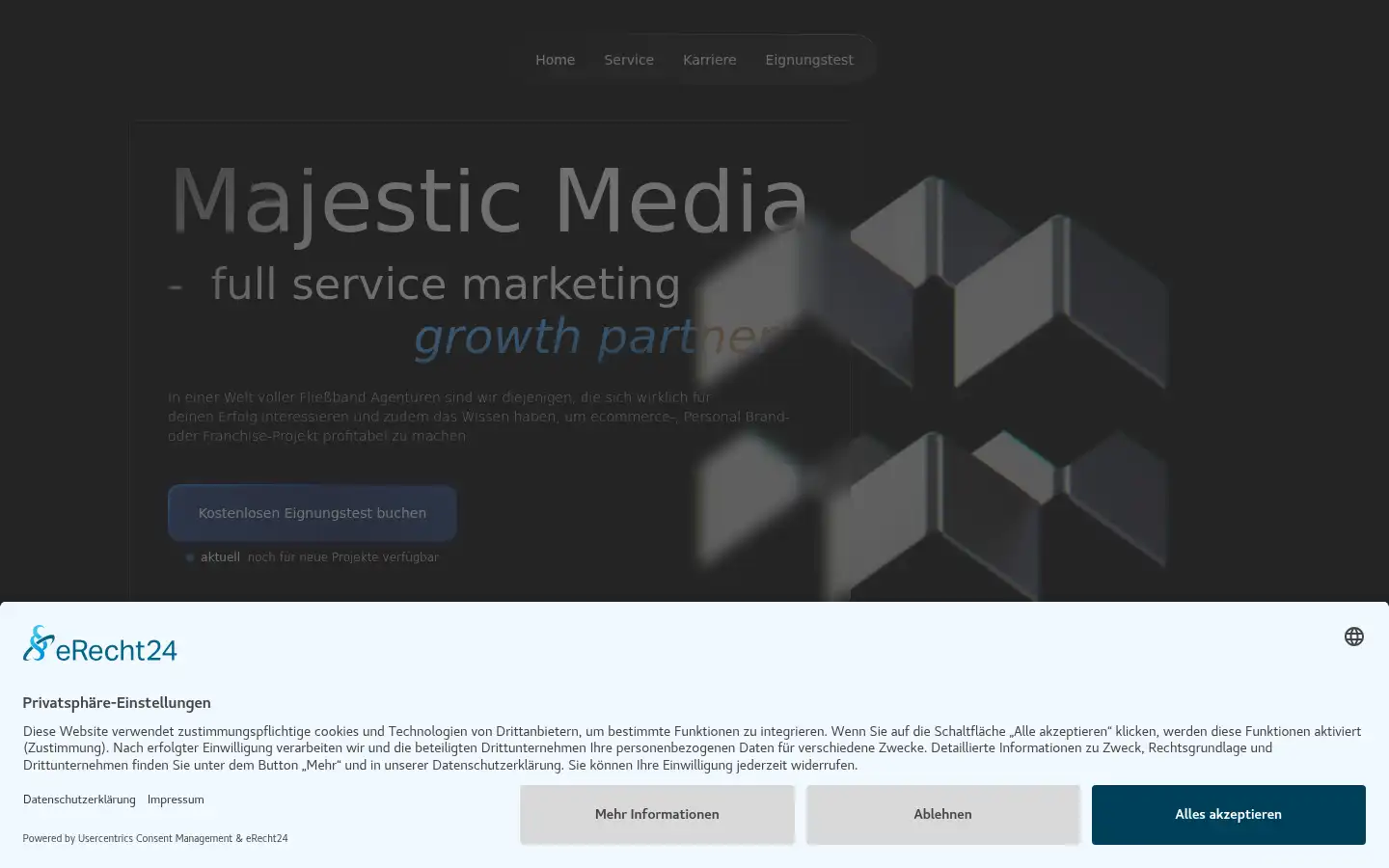 Screenshot of majesticma.de