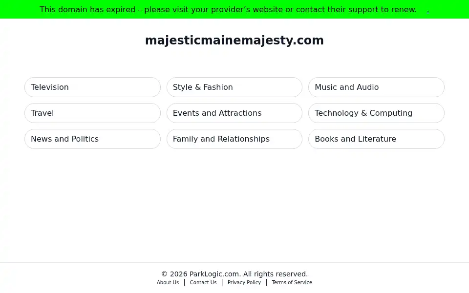 Screenshot of majesticmainemajesty.com
